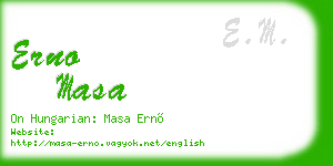 erno masa business card