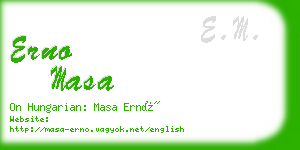 erno masa business card